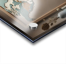 Earthly Harmony Rustic World Map with Elegant Dec Acrylic print