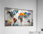 Vibrant World Map Mural Acrylic Print