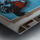 Global Vision A Modern World in Wood and Hue Metal print