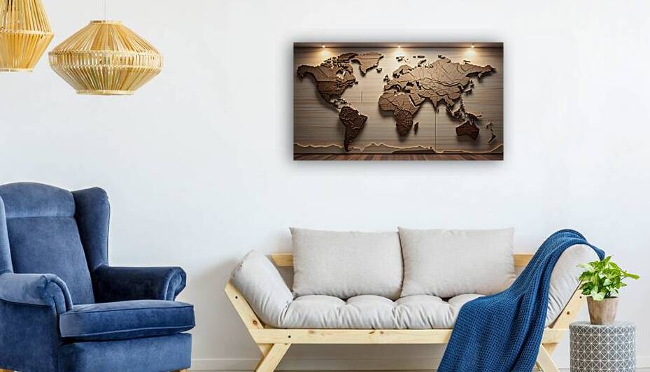 Global Journey The Art of Wooden Cartography by yaser ameen