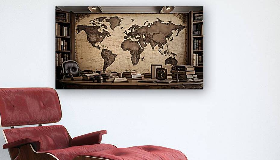 The Scholar s Study Mapping the World in Ink and by yaser ameen