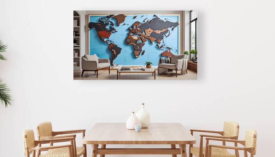 Global Vision A Modern World in Wood and Hue by yaser ameen