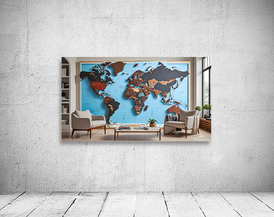 Global Vision A Modern World in Wood and Hue Wall Preview