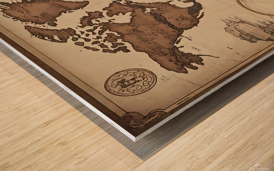Timeless Cartography A Journey Through History.jp Wood print