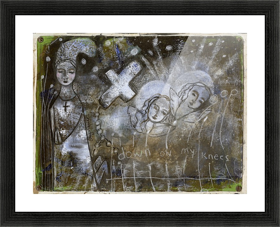 Down on my Knees Picture Frame print