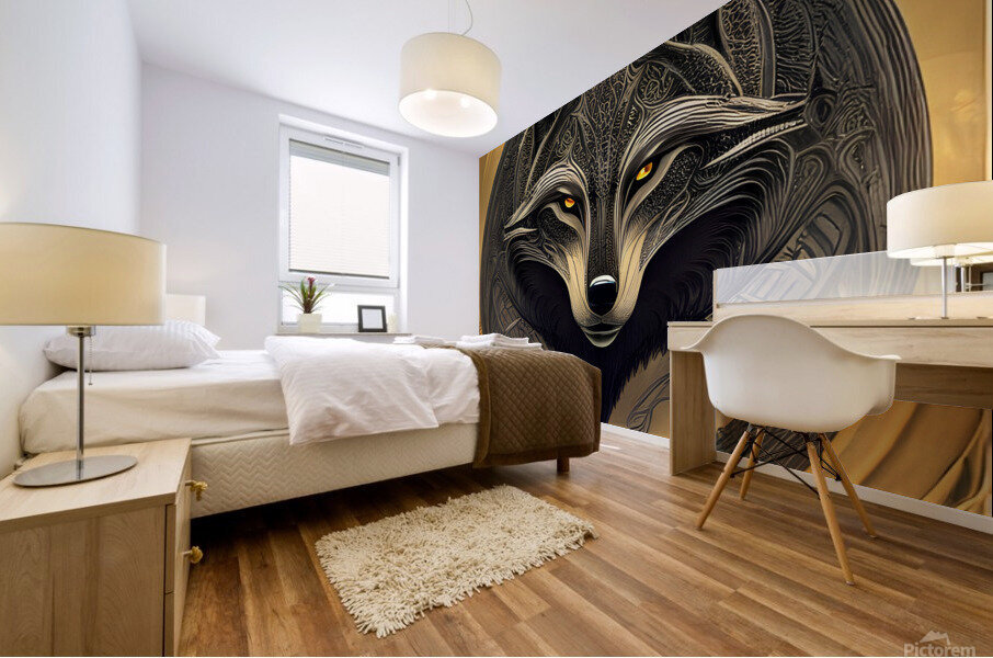 The Wolf Head Mural print