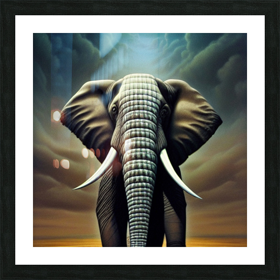 The Elephant Picture Frame print
