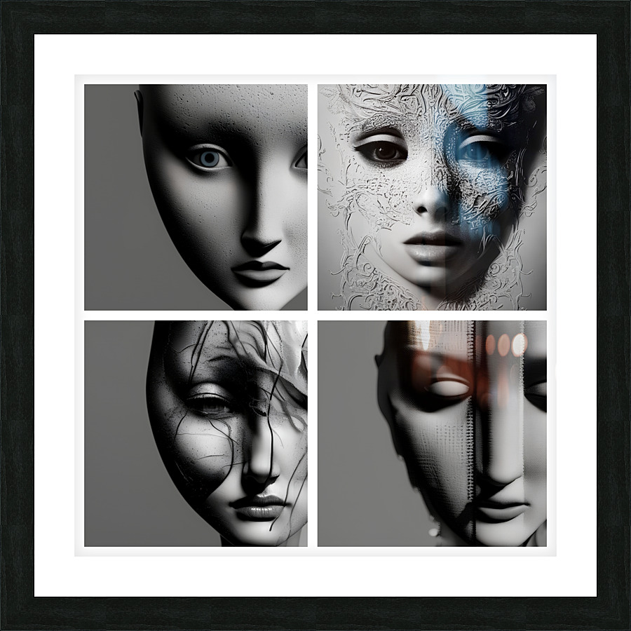 Four Faces Picture Frame print