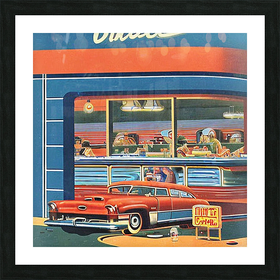The Retro Diner Picture Frame print
