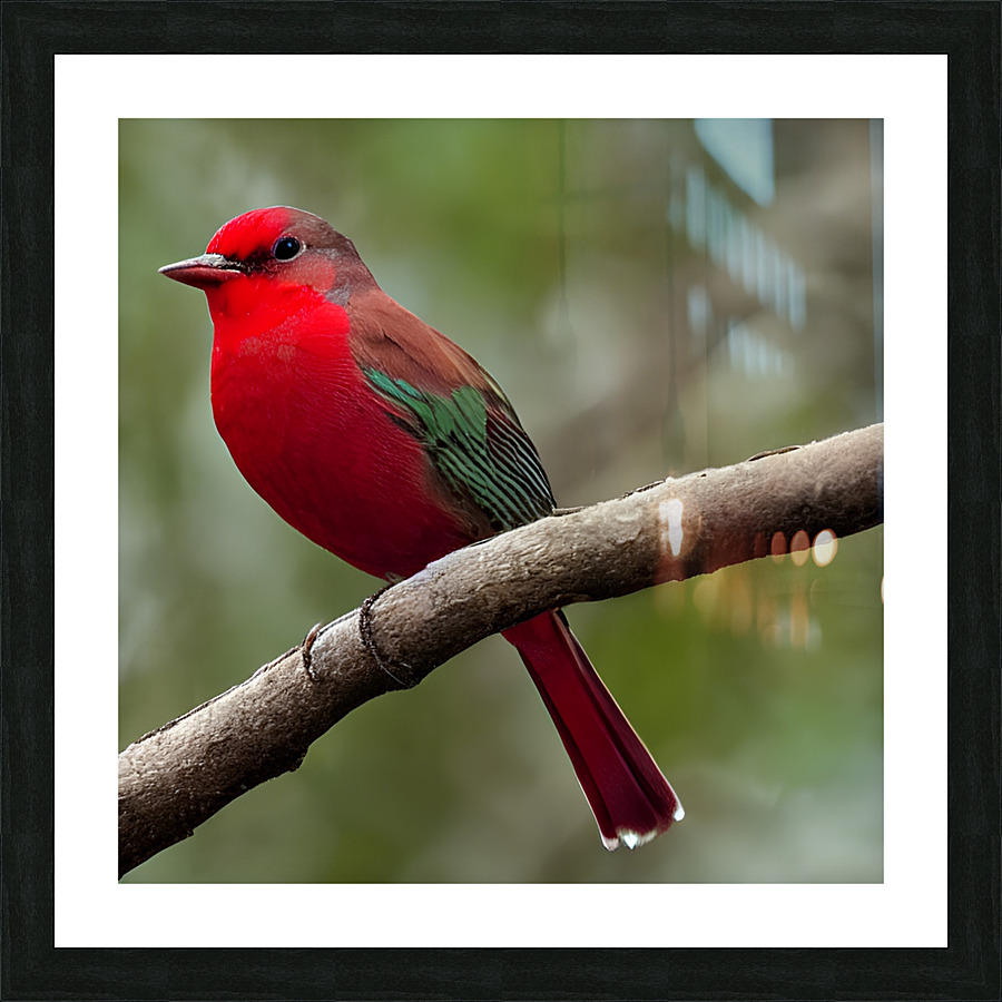 Red Bird  Picture Frame print