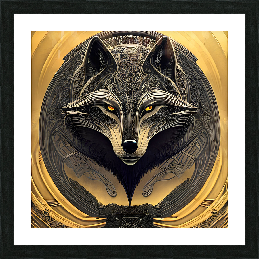 The Wolf Head Picture Frame print