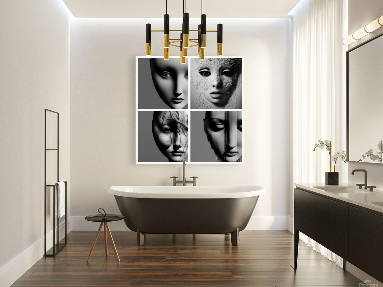 Four Faces Reproduction