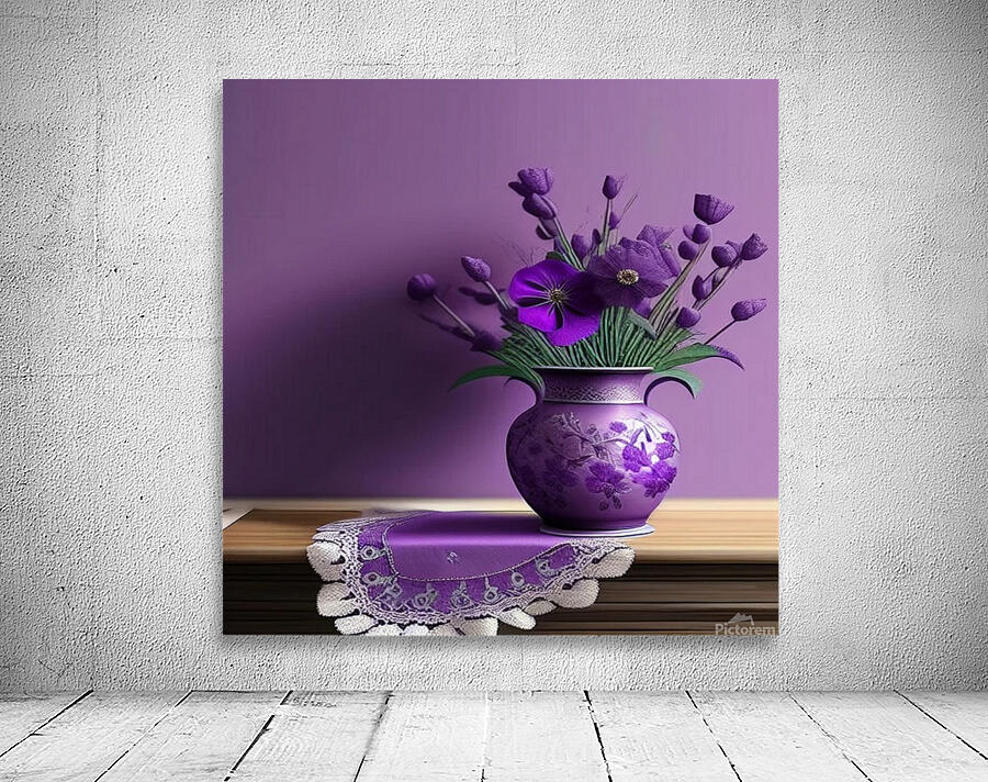 Purple Flowers Wall Preview