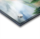                   Watercolor Volcano Eruption in a Misty Forest Acrylic print