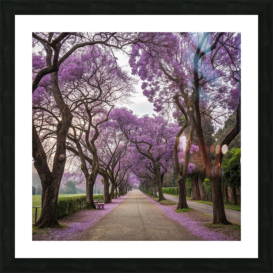                                   2Purple Blossom Pathway Picture Frame print
