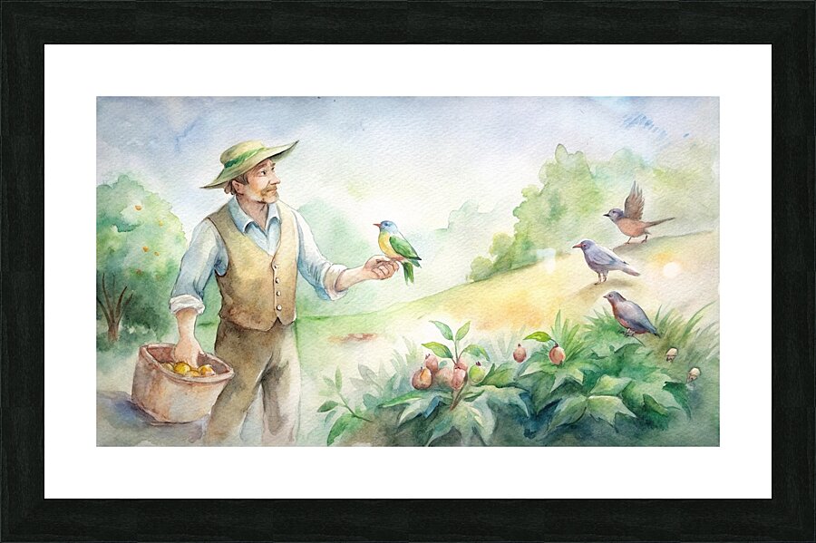 Harmony in the Garden Picture Frame print