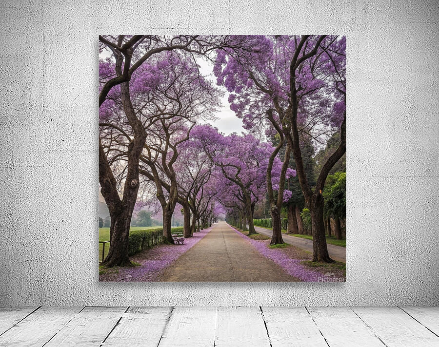                                   2Purple Blossom Pathway Wall Preview