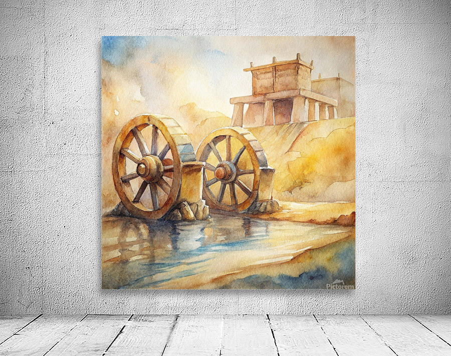 ancient egyptian waterwheels 1 Wall Preview