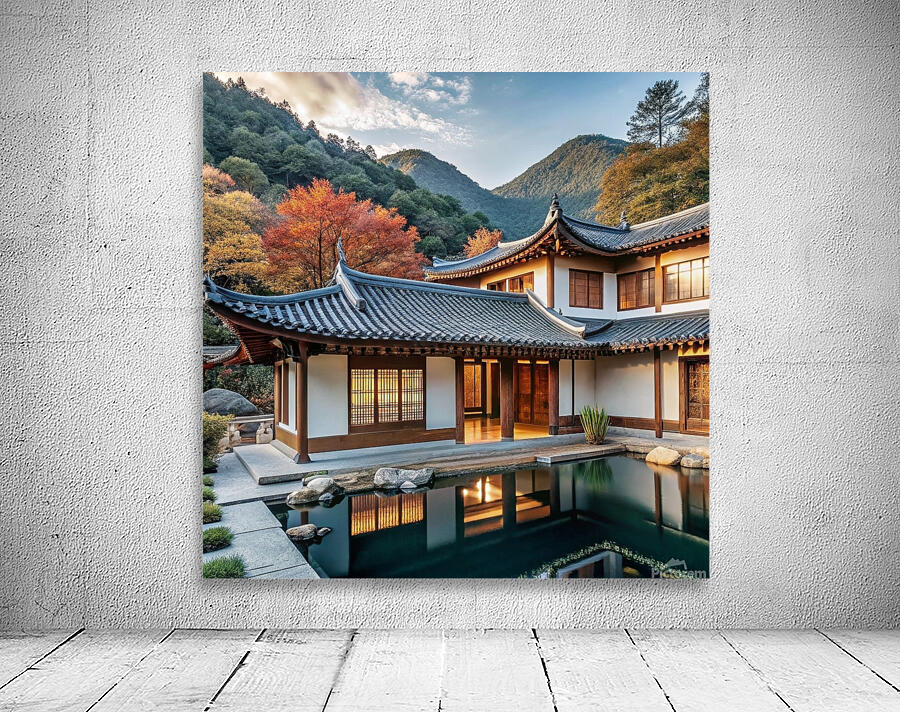       Tranquil Asian Mountain Retreat           Wall Preview