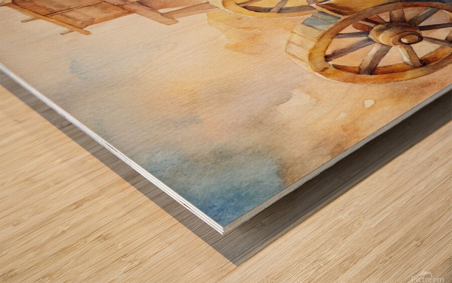 ancient egyptian waterwheels 1 Wood print