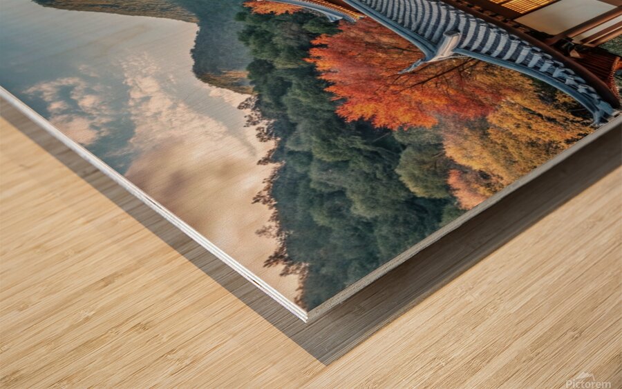       Tranquil Asian Mountain Retreat           Wood print