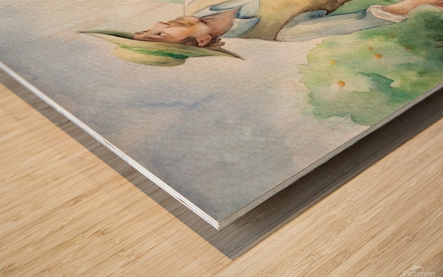 Harmony in the Garden Wood print