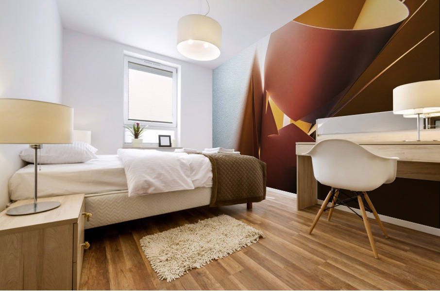 Against the white wall Mural print