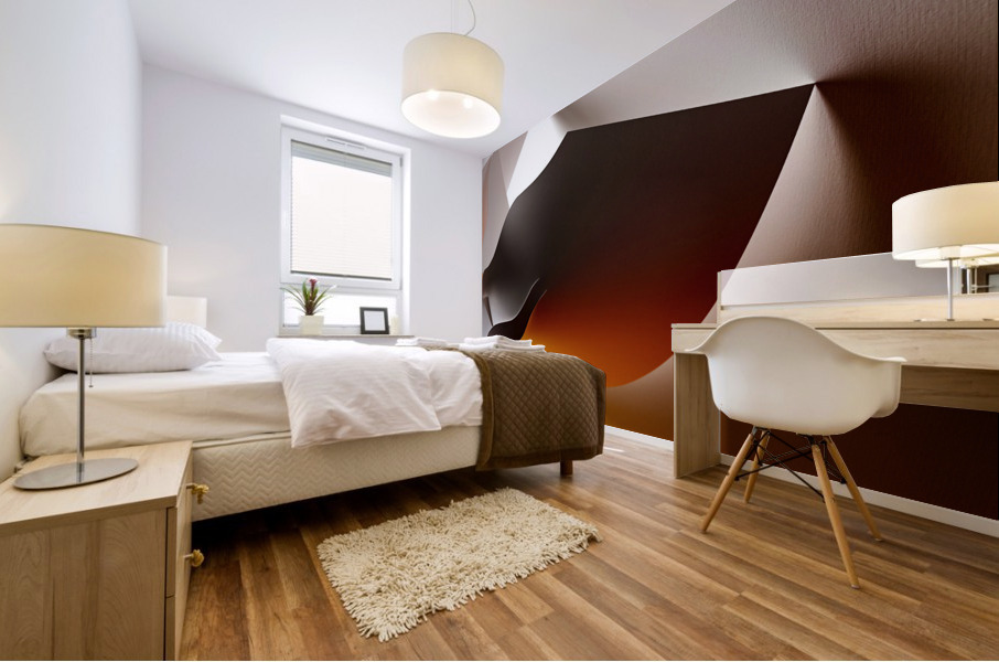 Swimming in gold Mural print