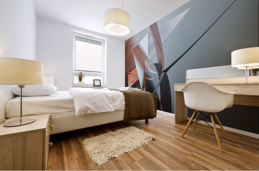 Triangular ruler at  concept stage Mural print