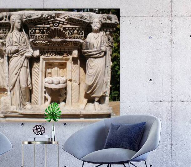  Ancient relief engravings with greece statues in Antalya city by Vitaliy Borisov