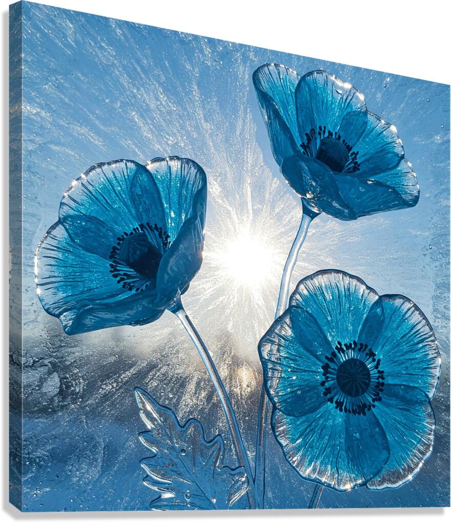 Ice Poppies Canvas Print