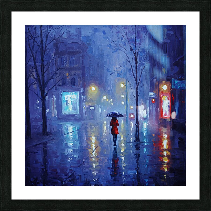 Foggy Night Picture Frame print