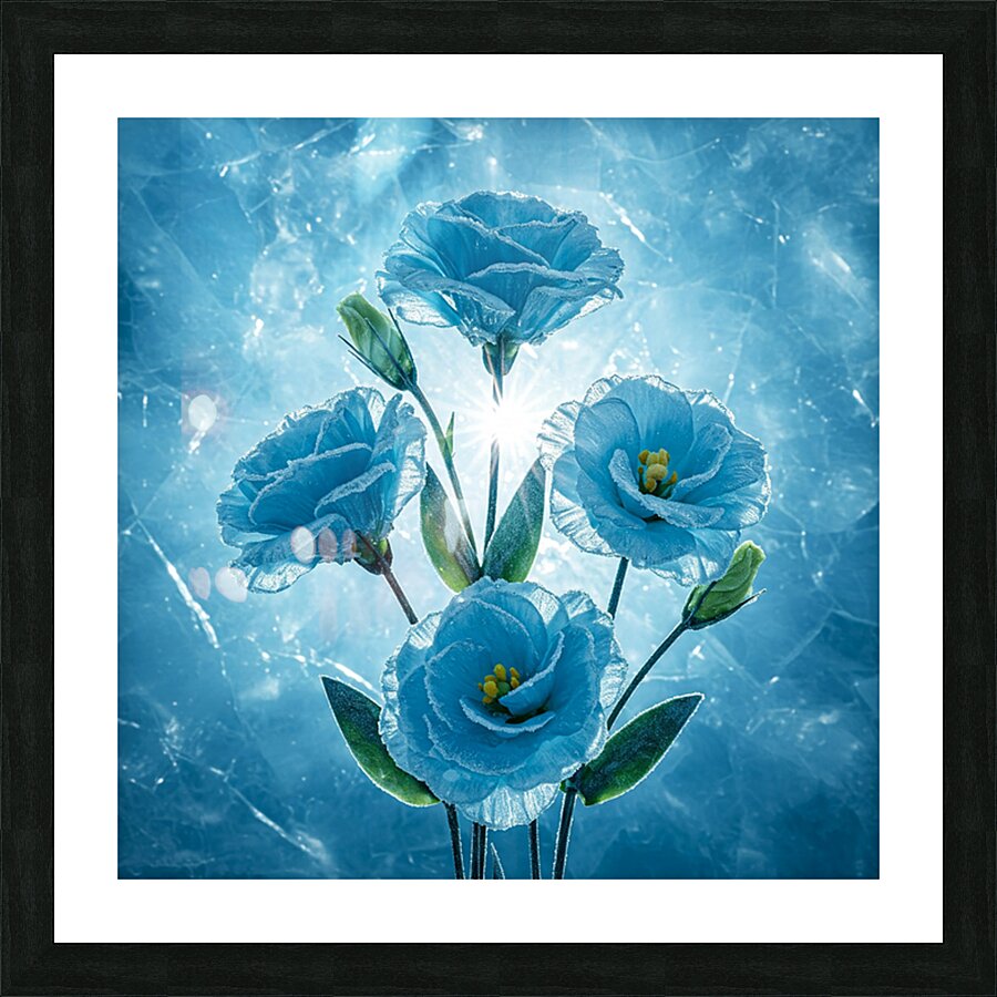 Ice Eustoma Picture Frame print