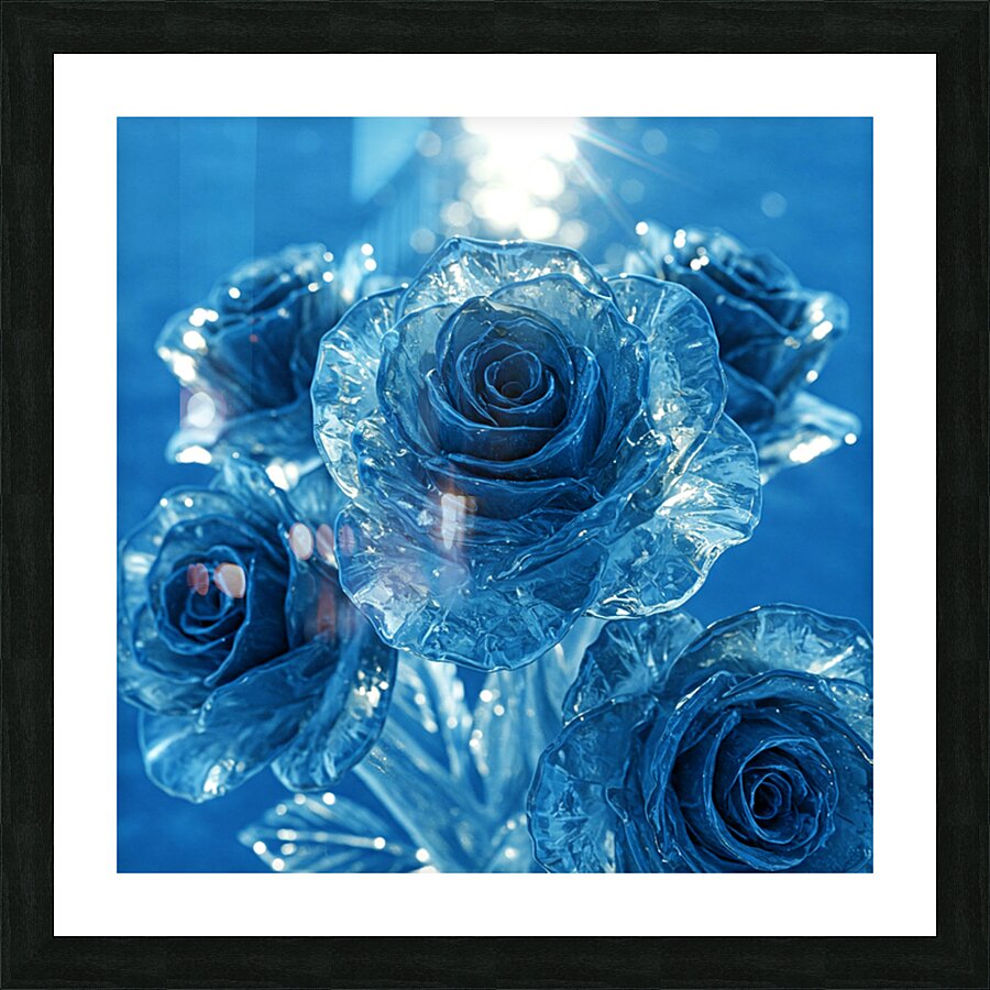 Ice Roses Picture Frame print