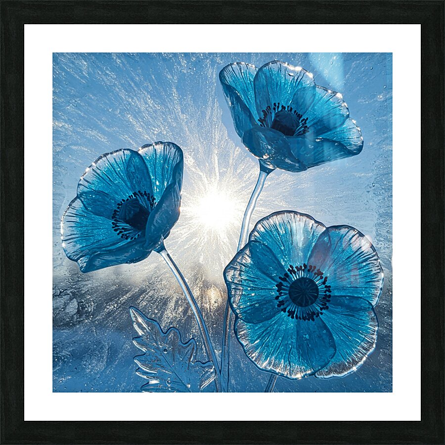 Ice Poppies Picture Frame print
