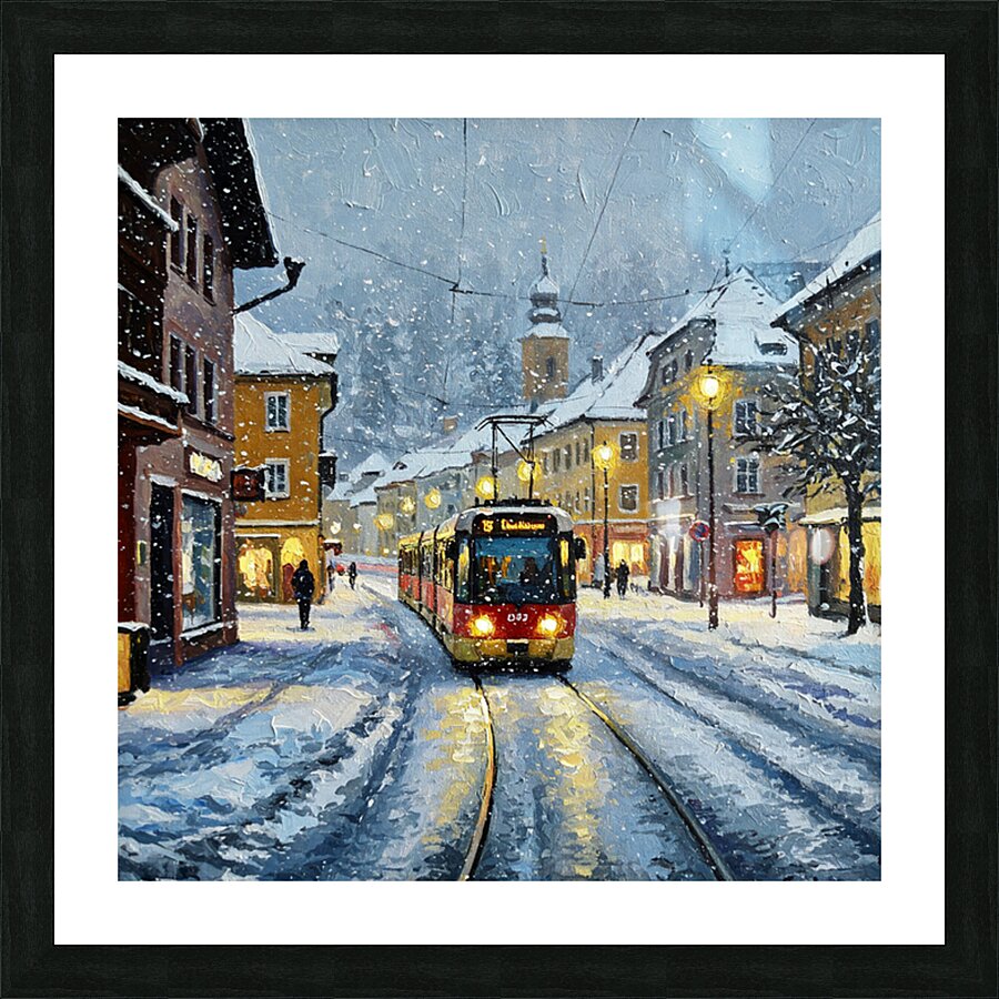 Snow Tram Picture Frame print