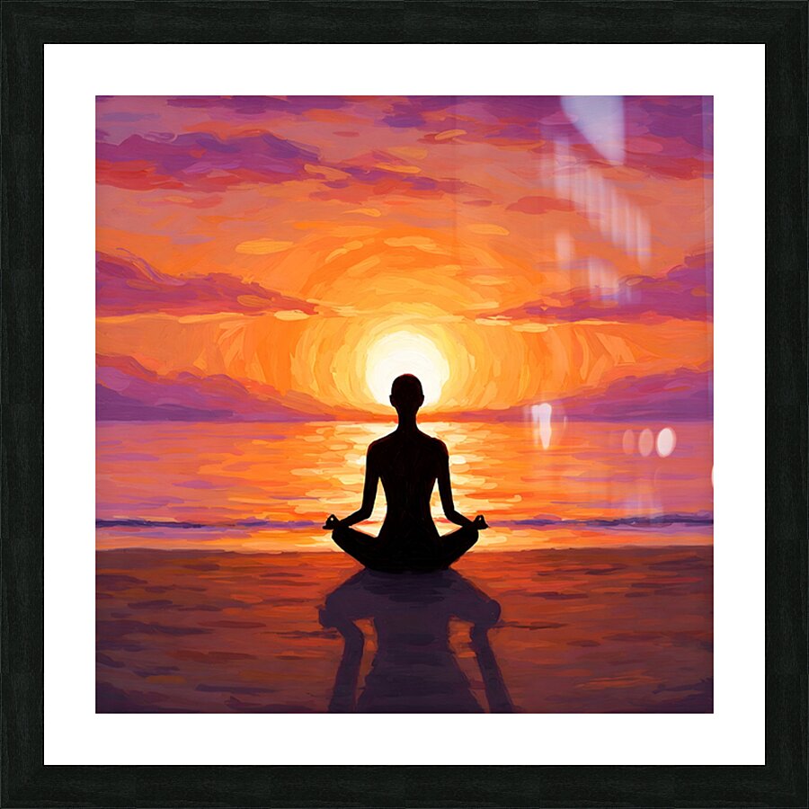 Sunset Meditation Picture Frame print