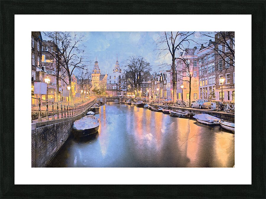 Winter Amsterdam Picture Frame print