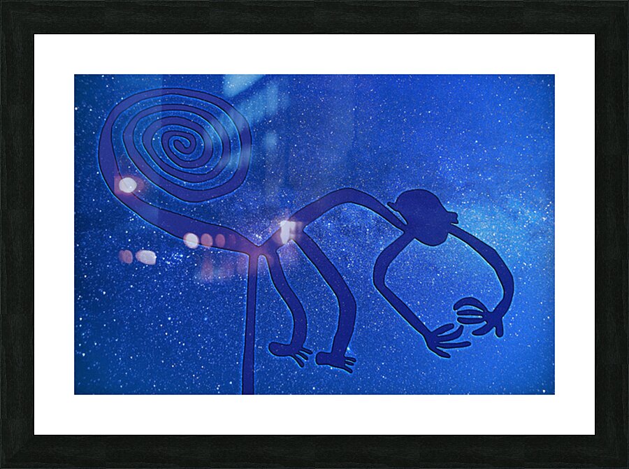 Nazca Monkey Picture Frame print