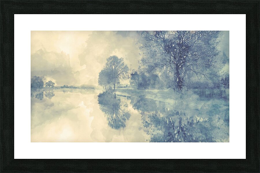 Misty Winter Landscape Picture Frame print
