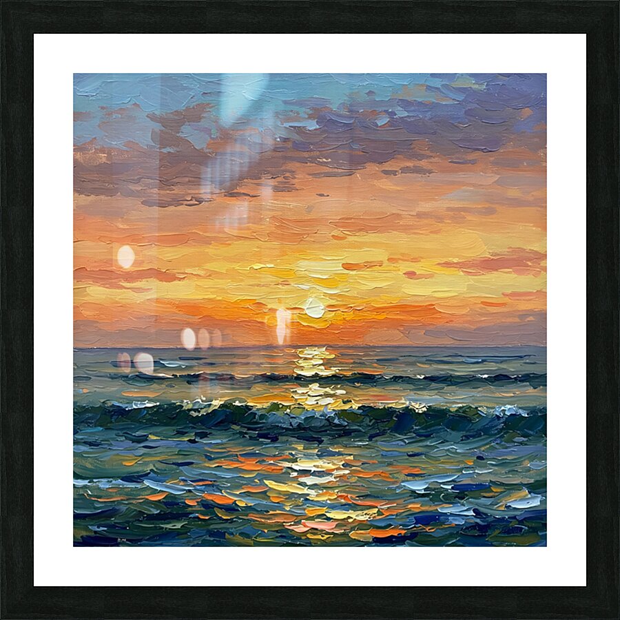 Sunset over the Ocean Picture Frame print