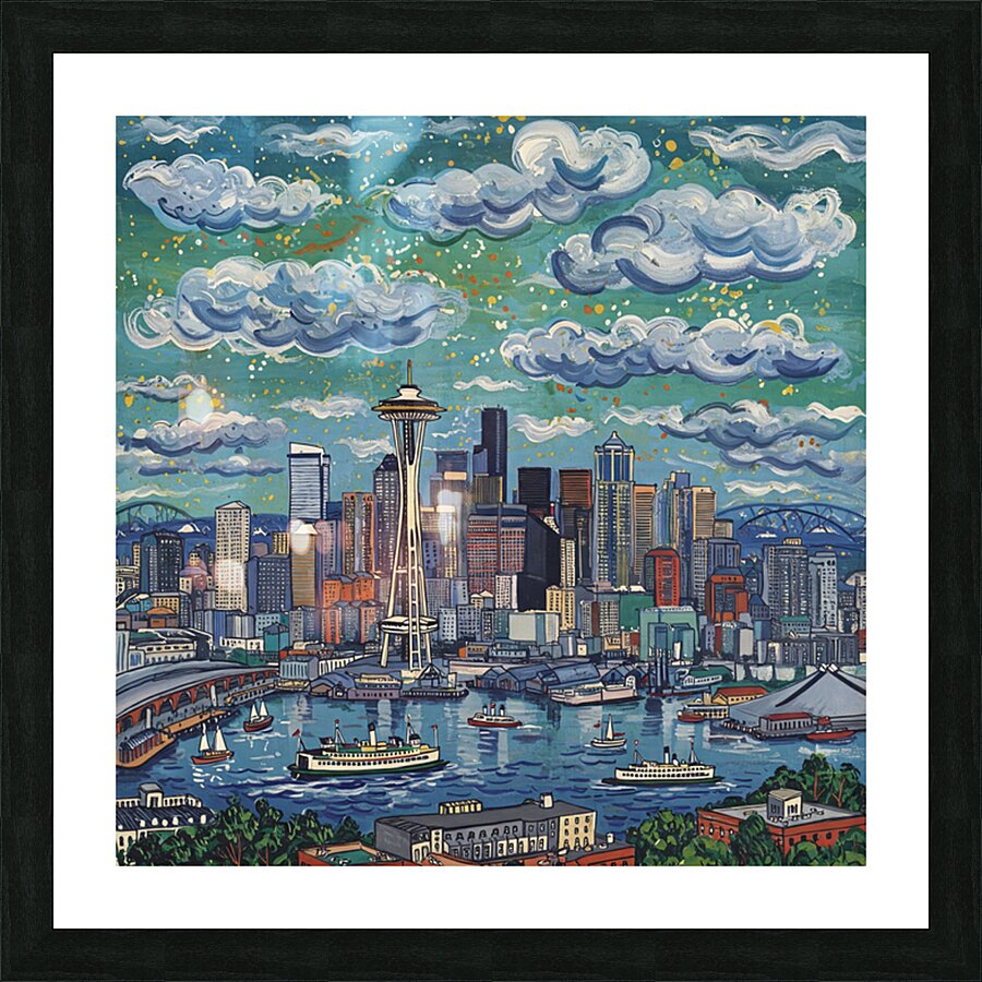 Seattle Picture Frame print