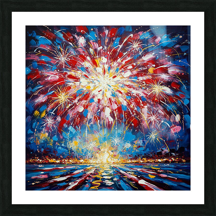 Fireworks Picture Frame print