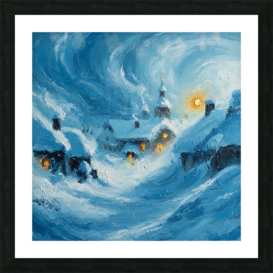 Snowstorm Picture Frame print