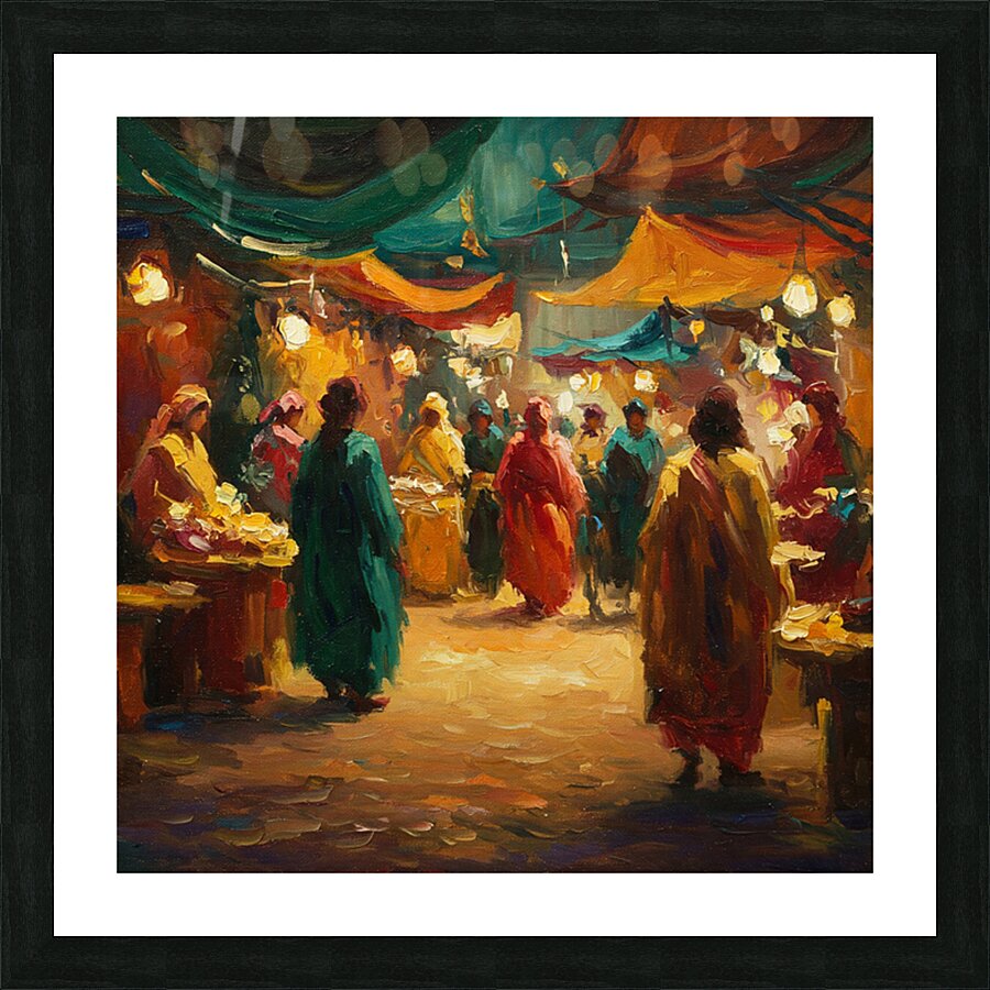 Oriental Bazaar Picture Frame print