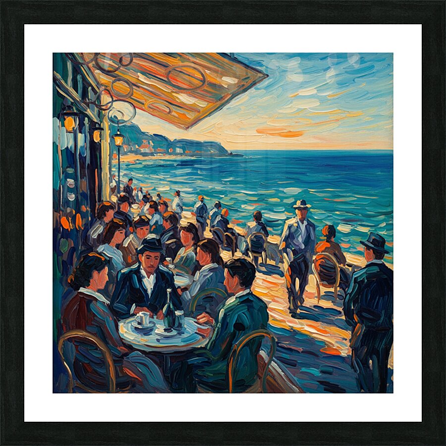 Seaside Cafe Picture Frame print
