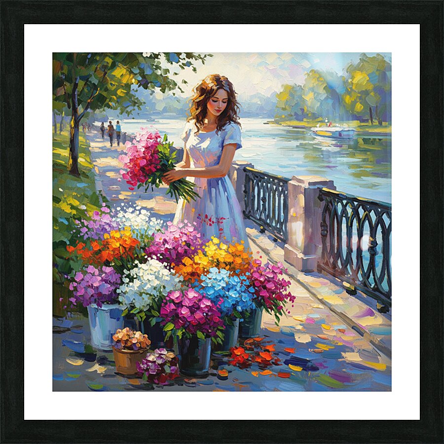 Flower Seller Picture Frame print