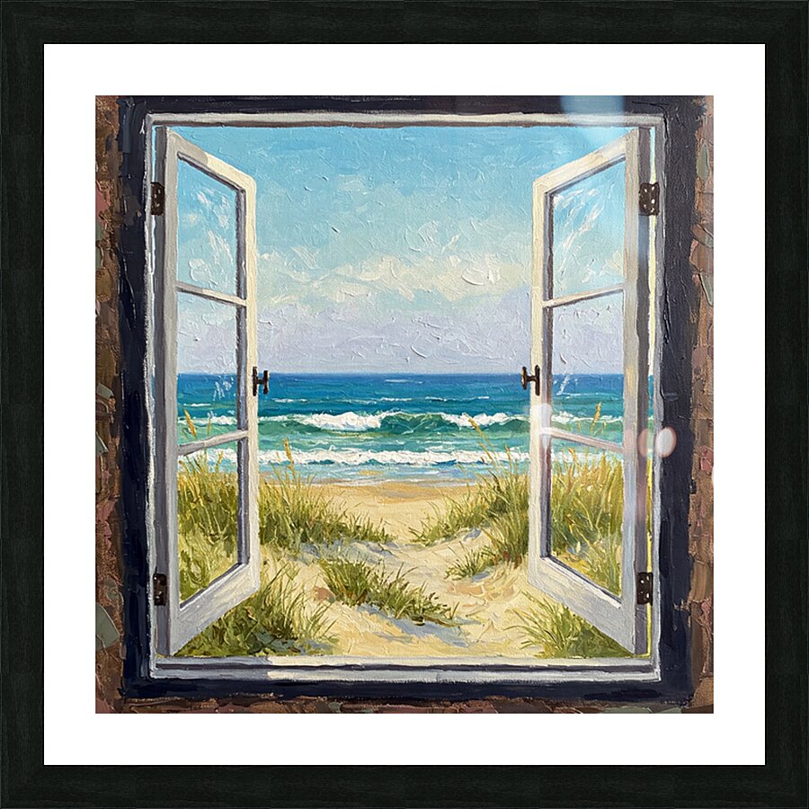 Window to Summer Picture Frame print
