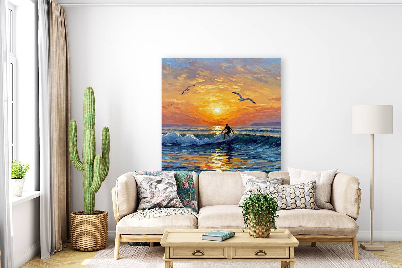 Sunset Surfer Reproduction