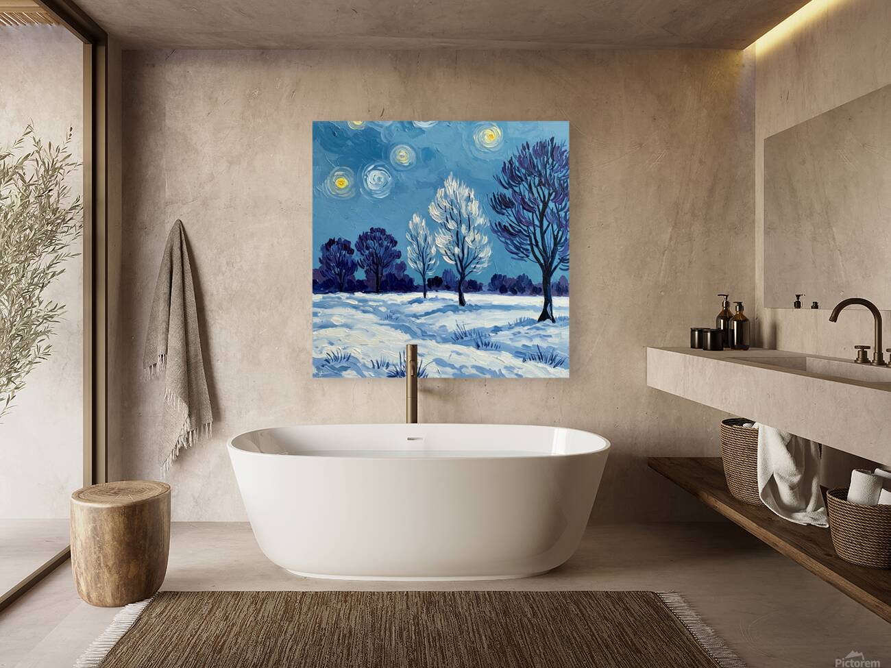 Starry Winter Night Reproduction